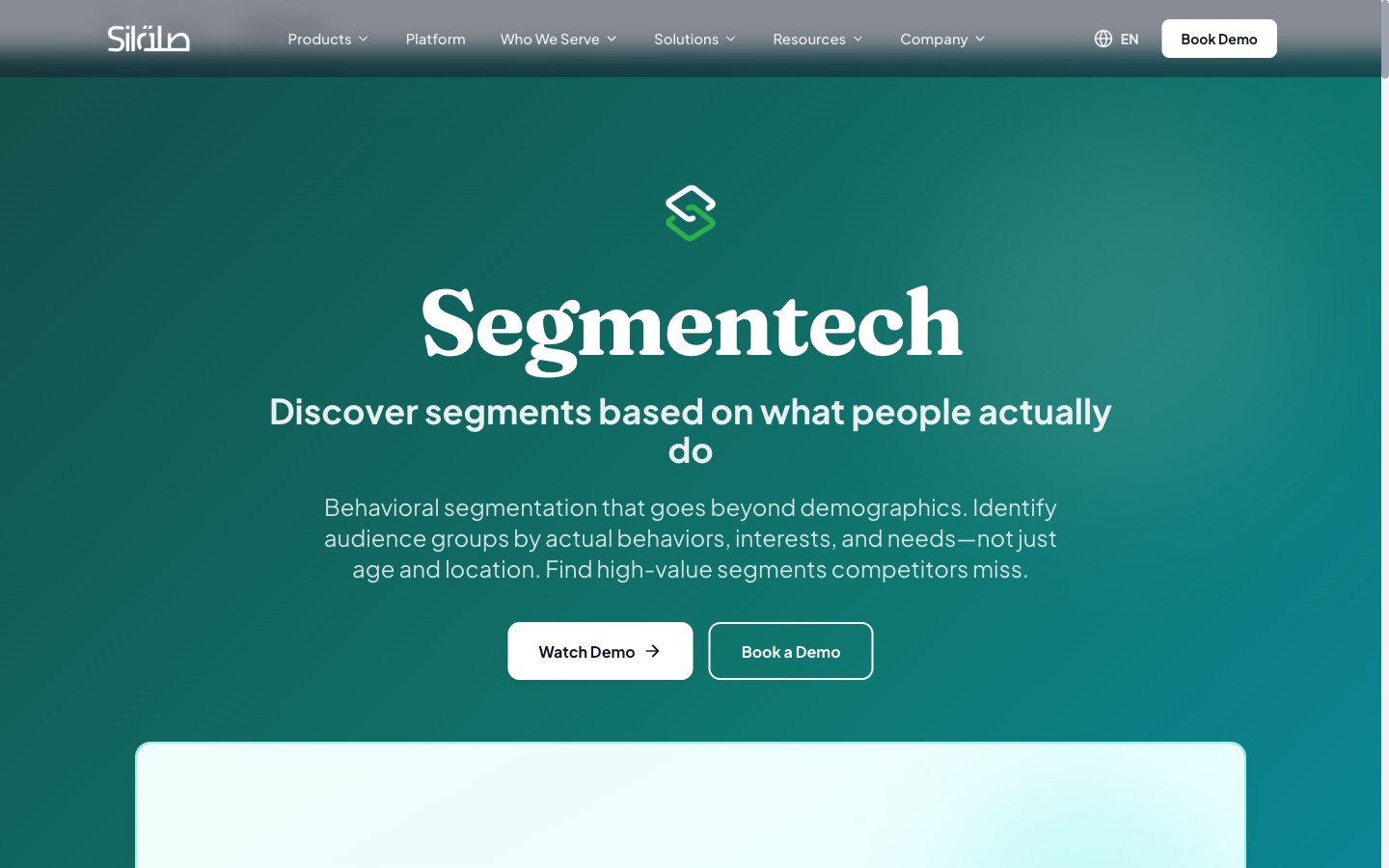 Screenshot of Segmentech, live at silainsights.com